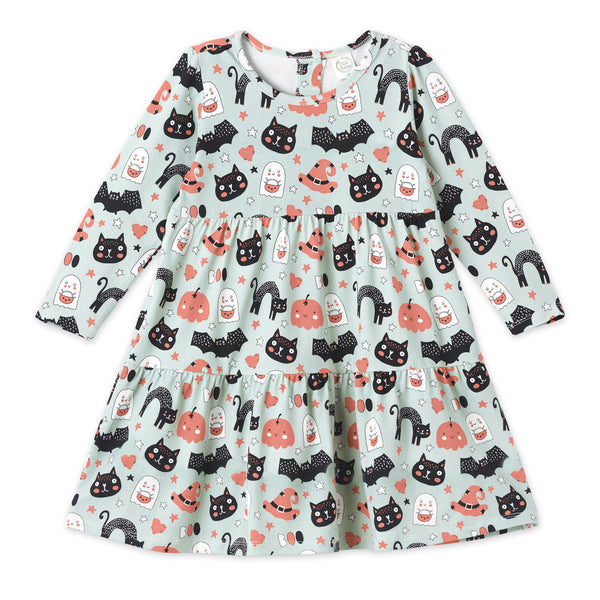 halloween-pumpkin-pals-bamboo-dress Sophia's StyleBaby Girl Clothes-1